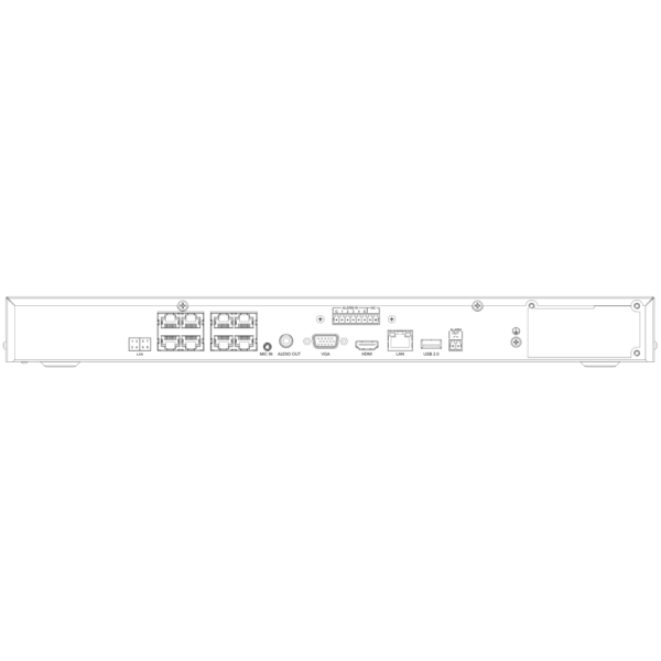 TC-R3210 Spec- I B P8 K Tiandy H.265 2HDD 10ch NVR – 3