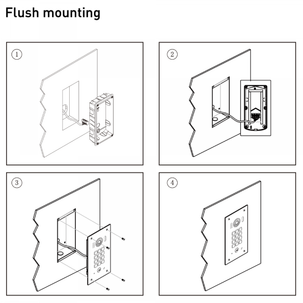 intelicom DT611FMK Flush Mount – Mounting Instruction