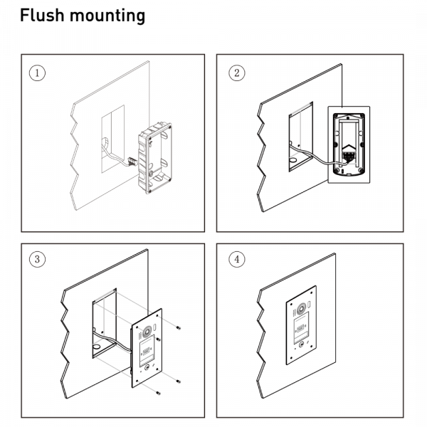 intelicom DT611ID – Flush Mount – Mounting
