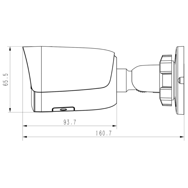 TC-C35WS Spec I 5 E Y M 4mm Tiandy 5MP Fixed Starlight IR Bullet Camera – Dimensions