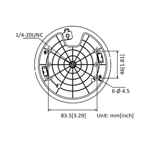 PTZ-N2404I-DE3 (C) HiLook 4MP 4X IP PTZ Camera – Mounting Dimensions