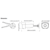 THC-B240-M HiLook 4MP EXIR Analog Bullet Camera - Dimension